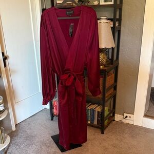 Satin Wrap Dress